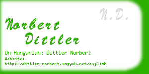 norbert dittler business card